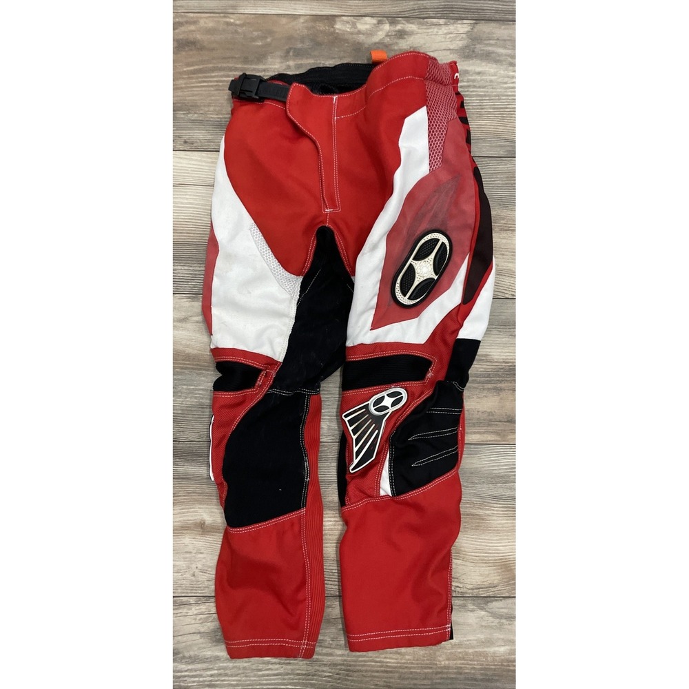 No Fear Motocross Riding Pants Mens 26 Black Red MX Dirt Bike ATV Gear